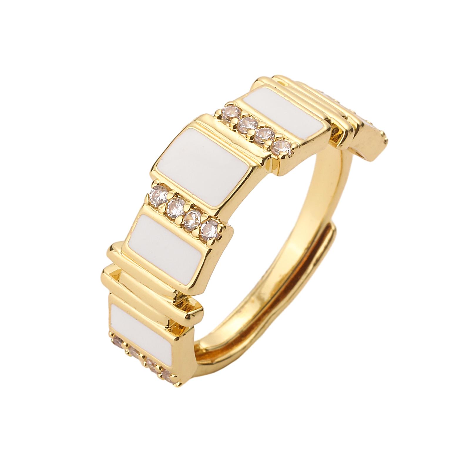 

HECHENG,Colored Enamel Dripping Oil Rectangular Women s Ring/Bracelet Golden Sweet Ring Women s Zircon Wholesale resizable