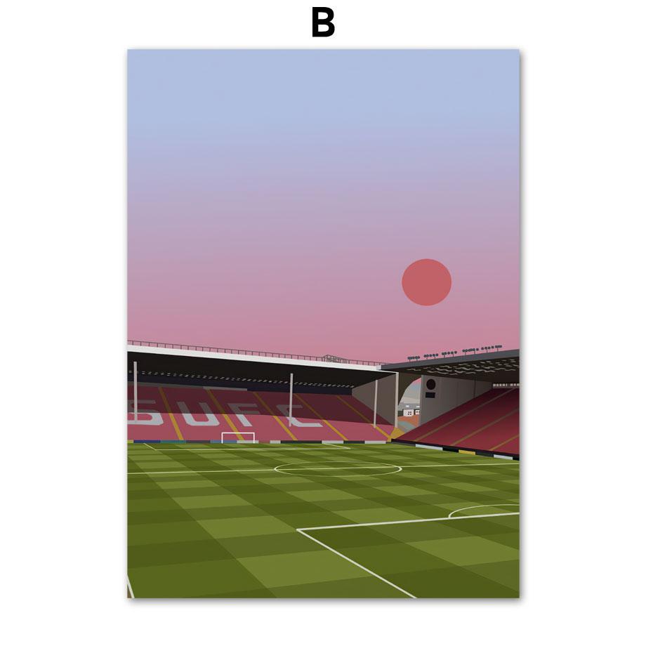 Minimalist England Football Stadium Pride Park Posters And Prints Wall Art Canvas Painting Wall Pictures Living Room Home Decor