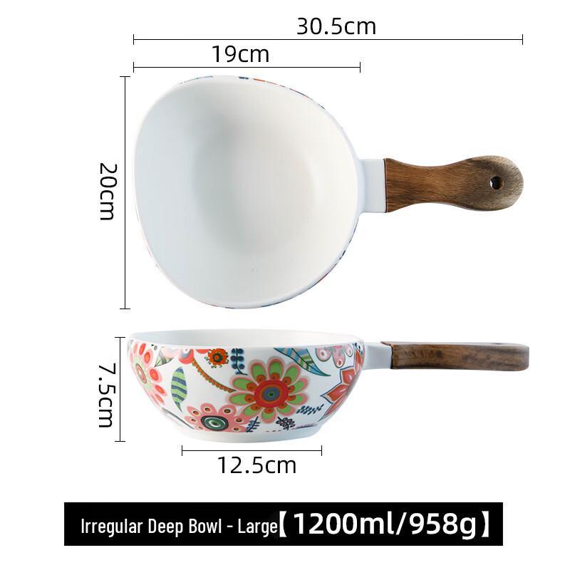 Nordic Irregular Ceramic Deep Plate