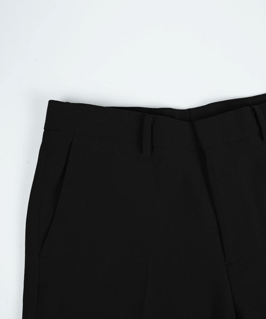 BIRBANTE Essential Slit Slacks - Black