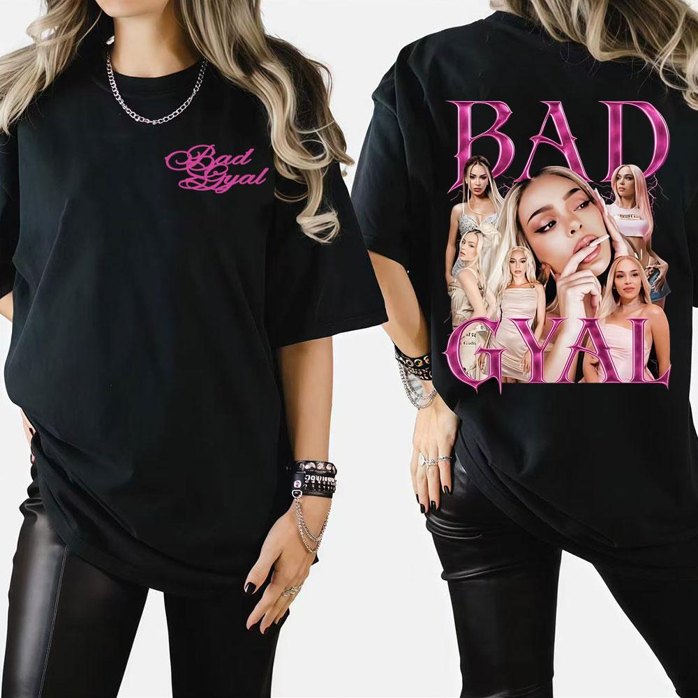 Singer Bad Gyal Album Tour 2025 Graphic T Shirts Unisex Women Vintage Hip Hop Classic Pop Music Tshirt High Quality Loose T Shirt