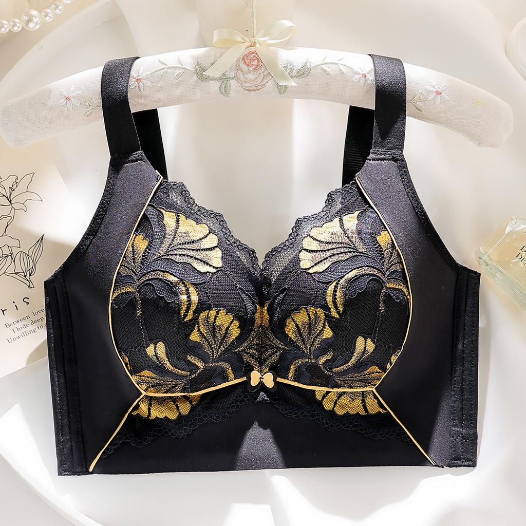 New Lace Large Size Adjustment Type, Thin Breasts, No Steel Rings, Bra Gathering, Big Breast Cup
