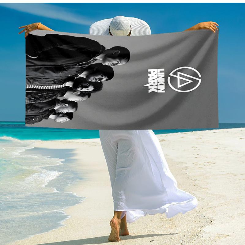 1pc Linkin Park1 Beach Towel, Comfortable and Thick, and Swimming/Bath/Picnic/Camping Towel, Suitable for Seaside Beaches