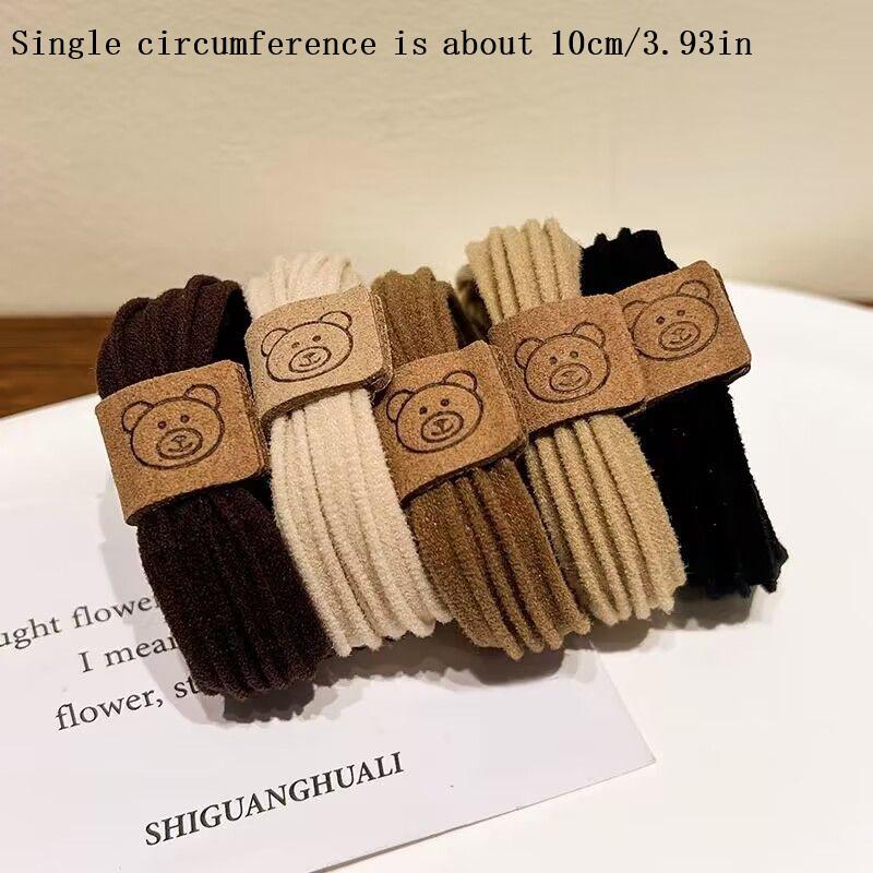 5Pcs Women Girls High Elastic Hair Ties Hair Rubber Bands Scrunchies Ponytail Hair Holder Headband Hair Accessories