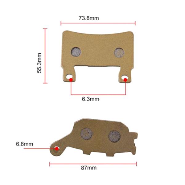 Semi-metallic Asbestos-free Brake Shoe Motorcycle Brake Pads