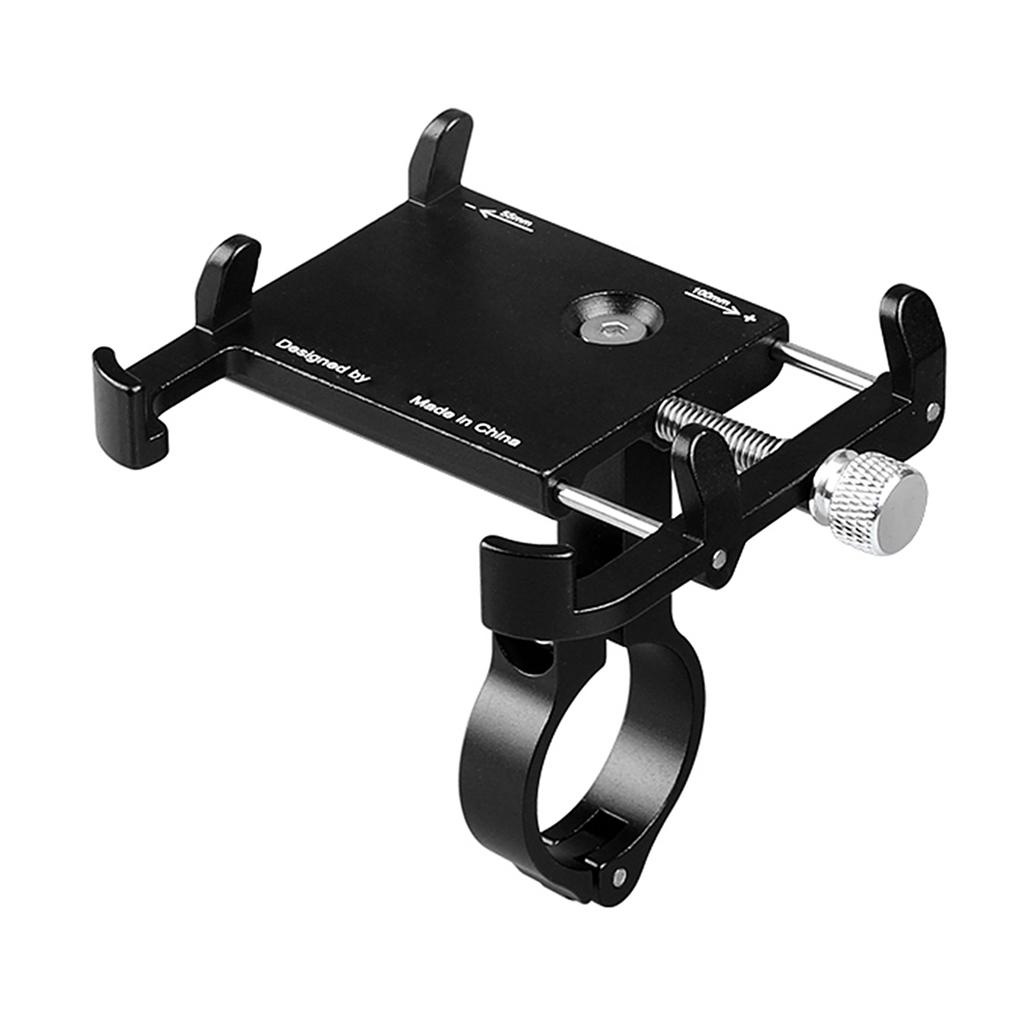   Anti-slip     Phone Holder Mount Aluminum Bike Handlebar Mobile Phone Holder Handlebar Clip Stand for 3.5-6.2inch Smart Mobile Phon