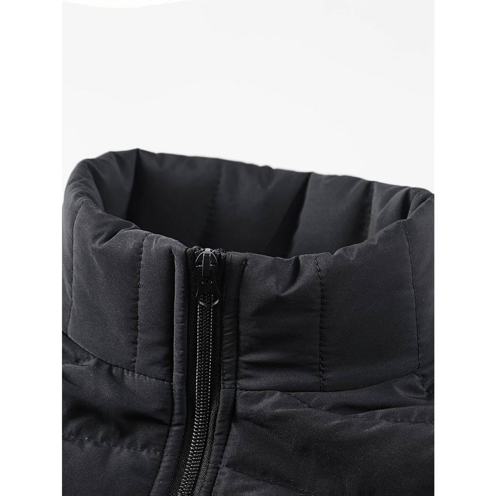 Men's Casual Thin, Form-fitting Stand-up Collar Cotton Jacket, Men's Solid-colored Long-sleeved Shirt With Cotton And Warm Zipper Jacket