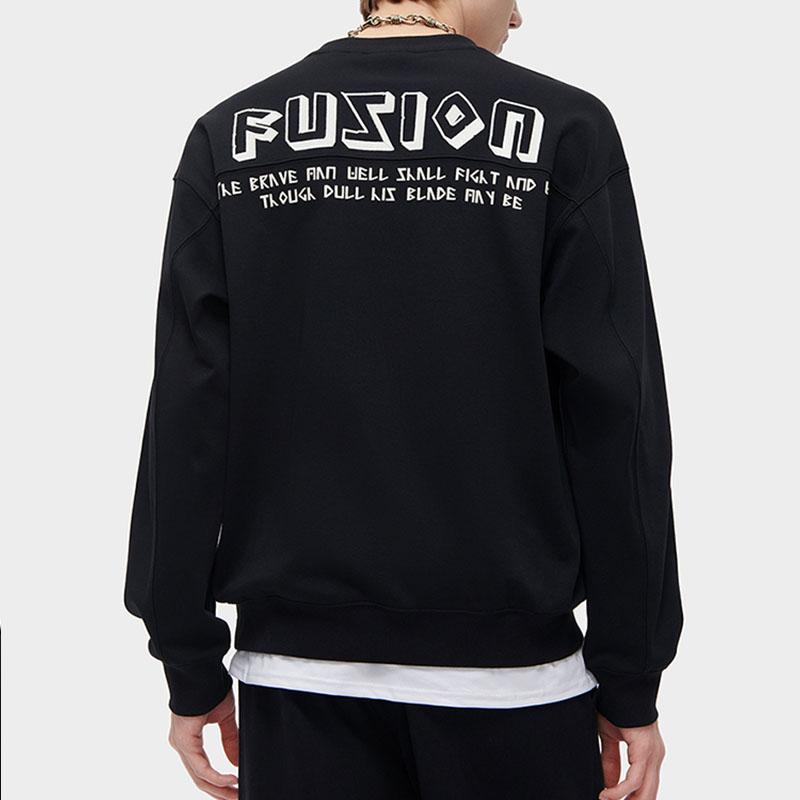 FILA FUSION Sweatshirts Men's Black Crew Neck Moderate Other T11M343204FBK