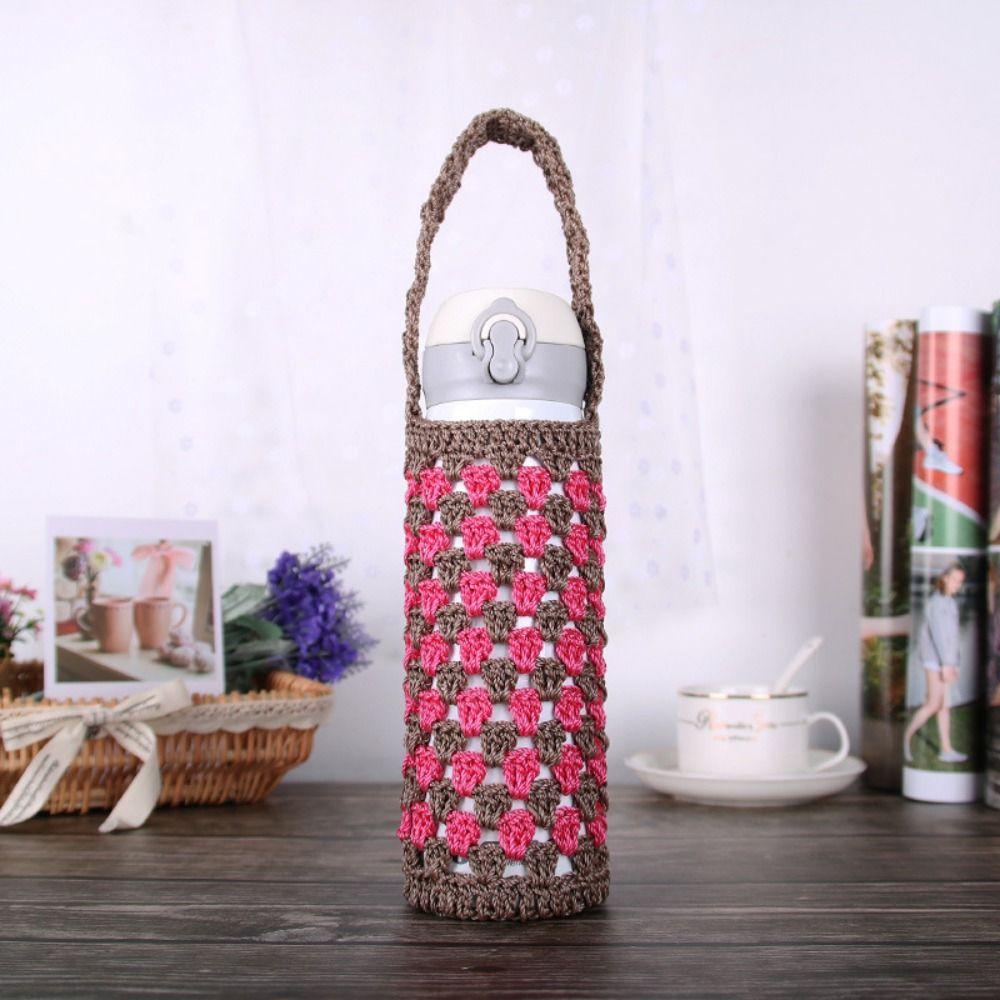 Reusable Cup Sleeve Pouch Knitted Water Bottle Bag Water Bottle Cover Water Bottle Accessories