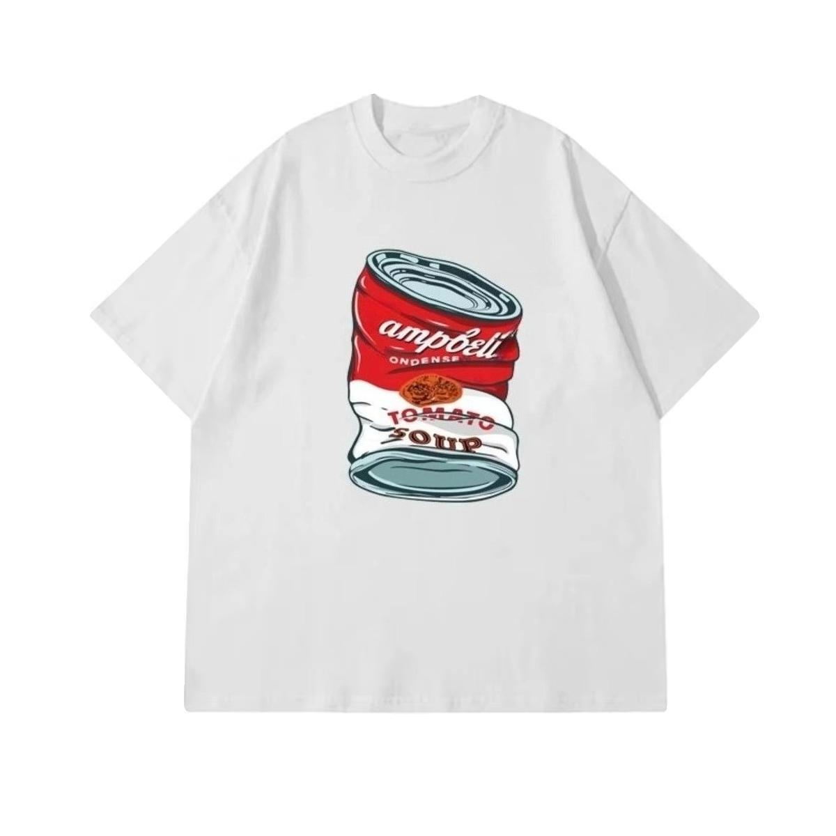 

fashion Short-sleeved T-shirt Pure Cotton American Printing Men s Trendy Brand Loose and Versatile Autumn and winter innerwear 4XL