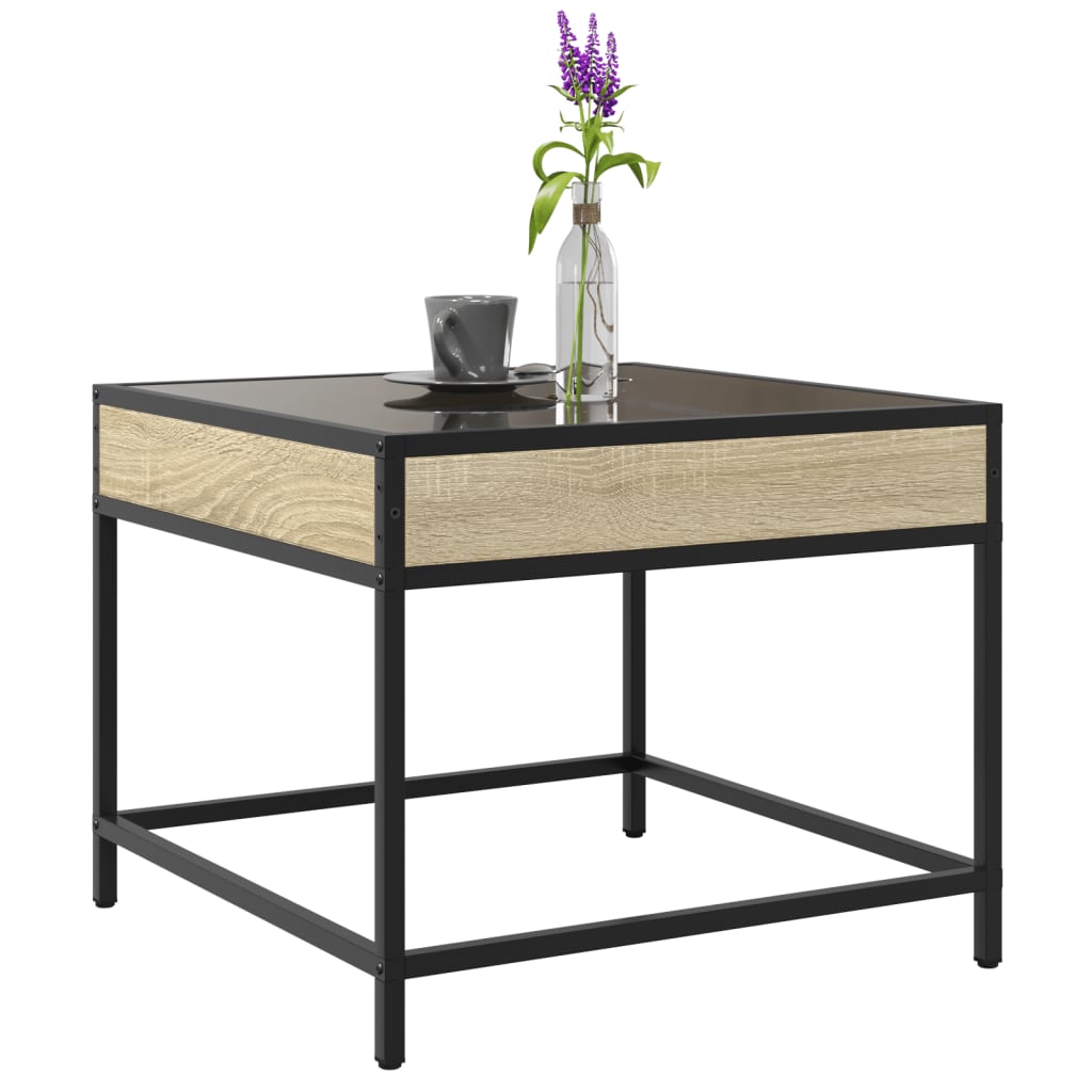 Infinity LED Coffee Table in Sonoma Oak 50 x 50 x 41 cm