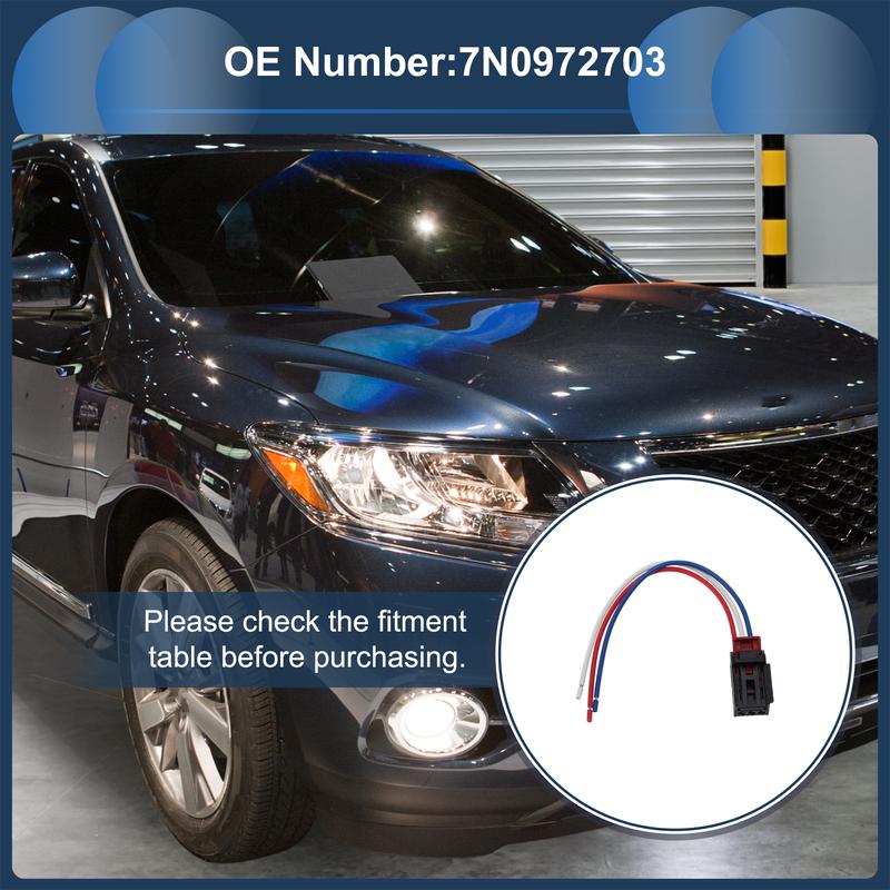 UXCELL No.7N0972703 Headlight Wiring Harness Assembly for Volkswagen Golf Taillight 1Pc