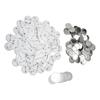 100 Set Pin Back Button Parts Tinplate Plastic Base Rustproof Widely Used Button Making Supplies for