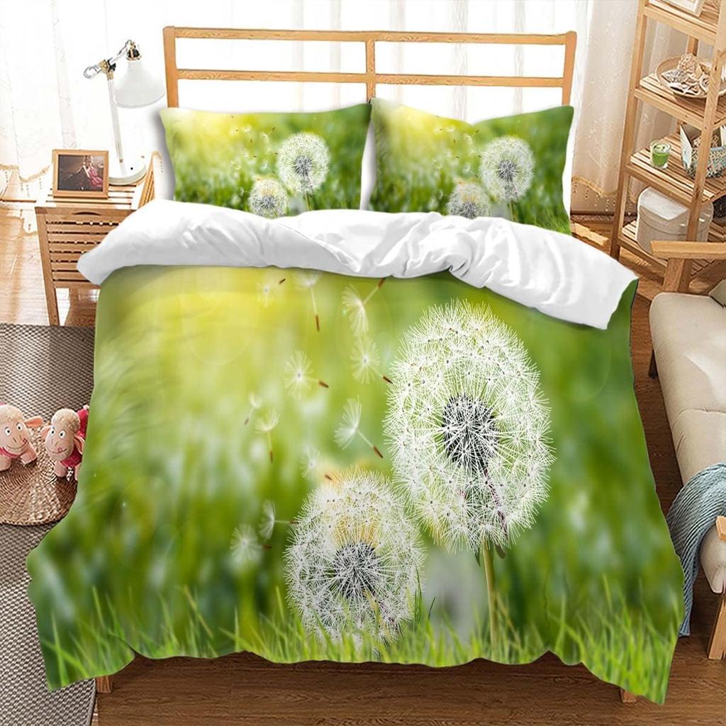 3D Printed Elephant Duvet Cover Queen King Size Elephant Snow Mountain Pattern Bedding Natural Green Grassland 3 Piece Set