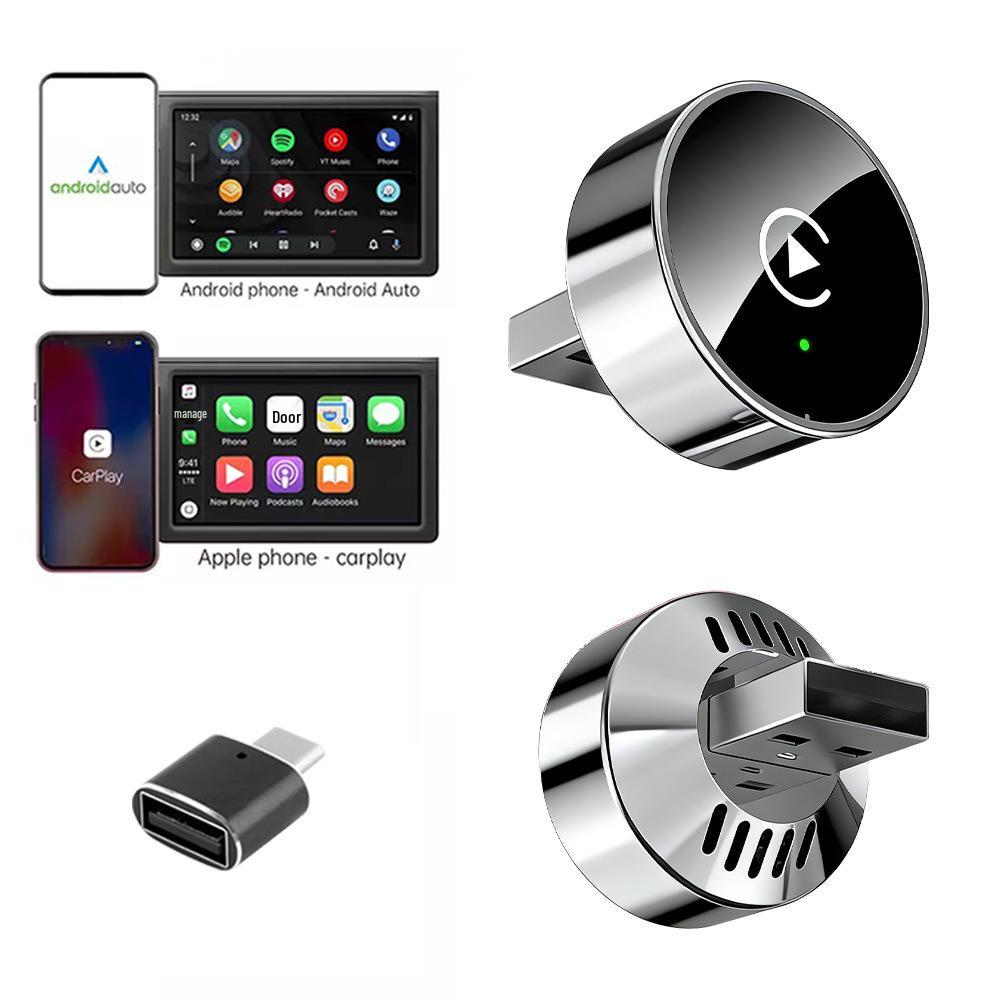 2-in-1 Wireless CarPlay & Android Auto Adapter: Wired to Wireless Solution