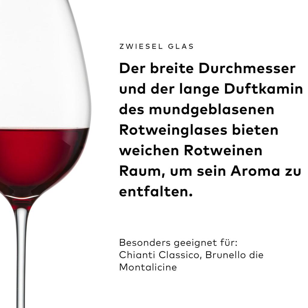 [Officially Imported] ZWIESEL Enoteca Wine Glass, 553ml, Chianti, Handmade, 122191 (Formerly Product Number 109582), Clear