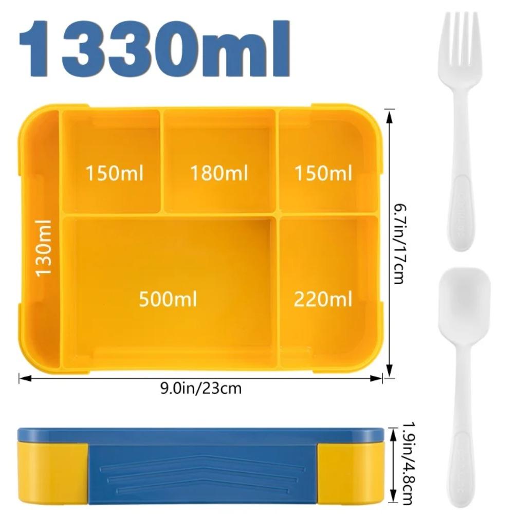 With Cutlery Lunch  Containers 5 Compartments Salad Box Picnic Box Children Lunch Boxes  Kids