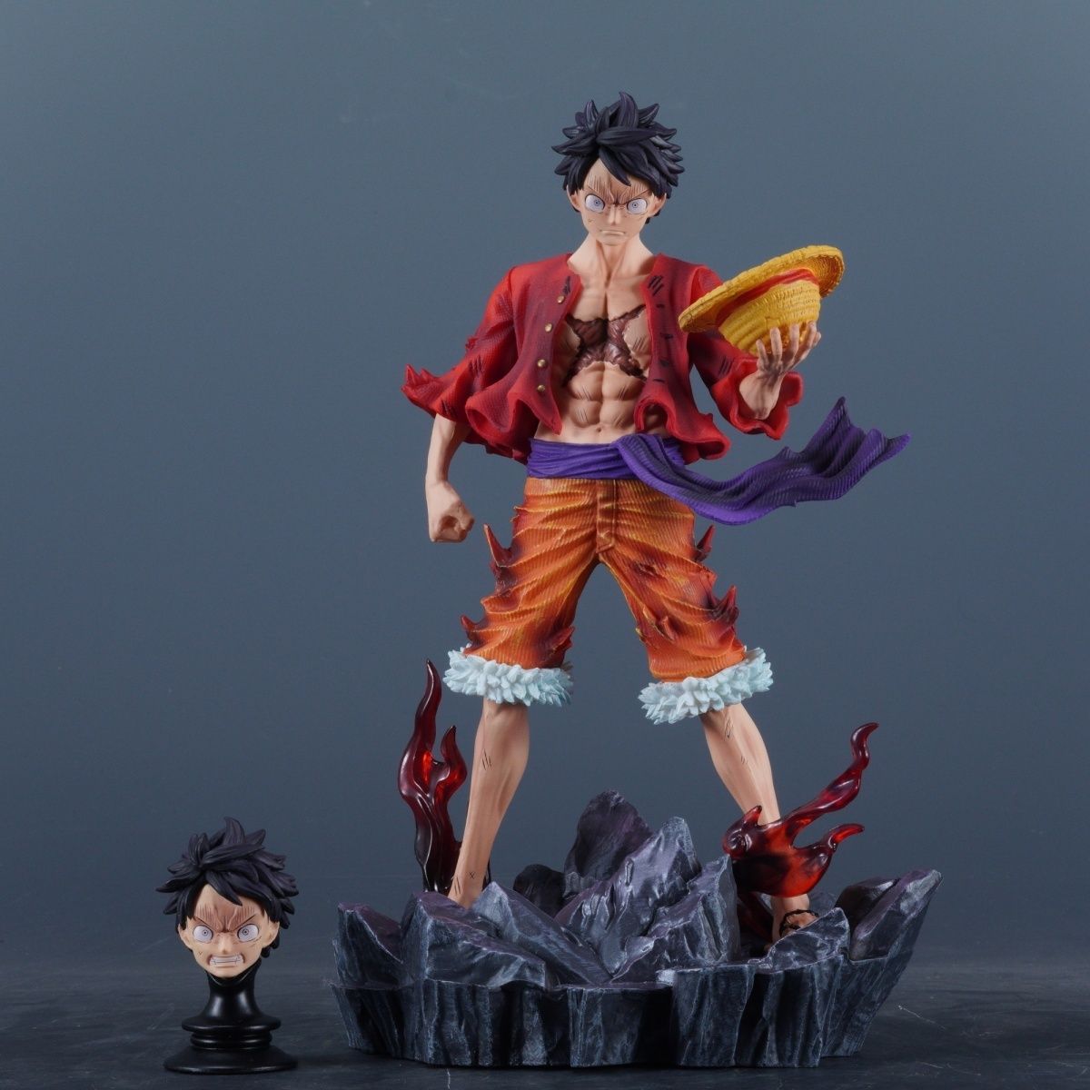 

24cm New One Piece Luffy Anime Figure Four Emperors Monkey D. Luffy Model Doll Toys Action Figurine Pvc Collectible no box