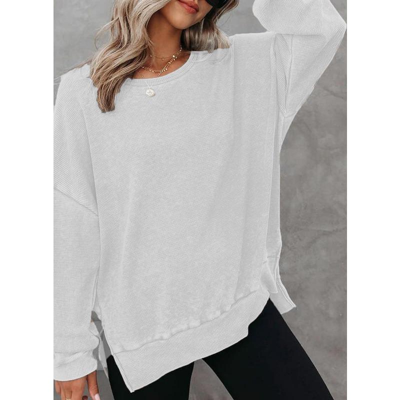 BITCED Women's Fashion Casual O-Neck Long Sleeve Blouses & Shirts