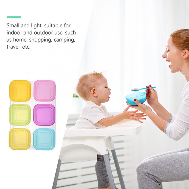 6pcs Small Food Containers Food Storage Jars For Travel