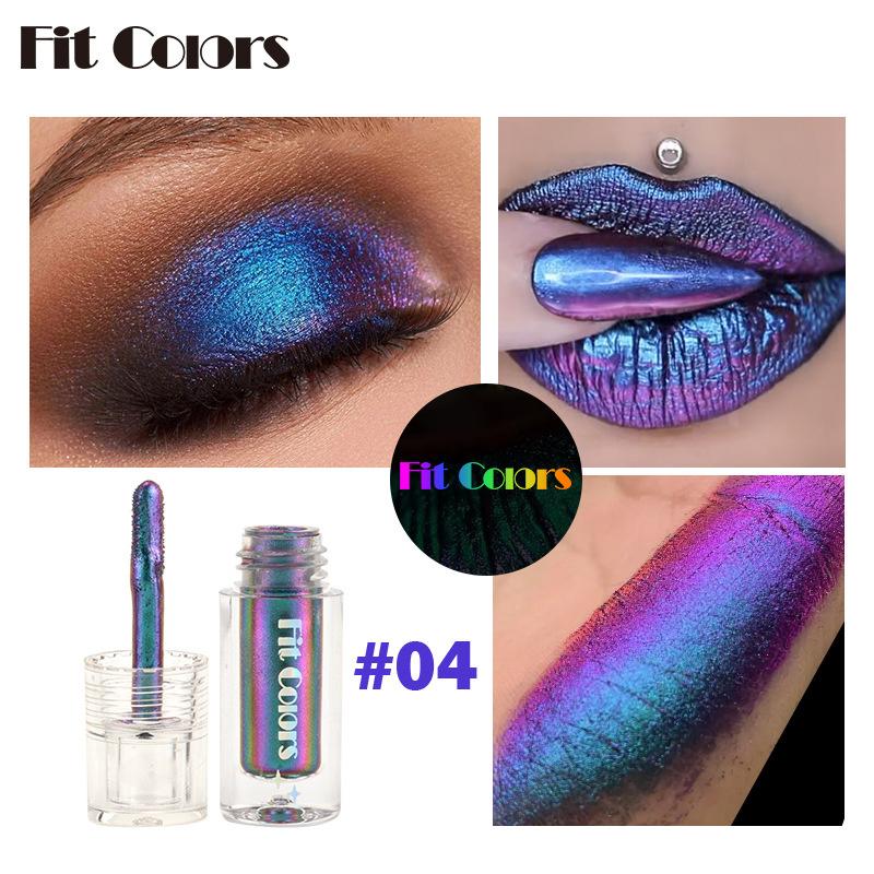 Optical Chameleon Eyeshadow Liquid Dazzling Stage Makeup High Light Film Forming Eyeshadow Liquid Lip Liquid