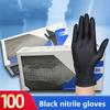 100Pc Disposable Gloves Black Nitrile Protect Gloves For Household Painting Mechanic Tattoos XS S M L XL Men Women Child Gloves
