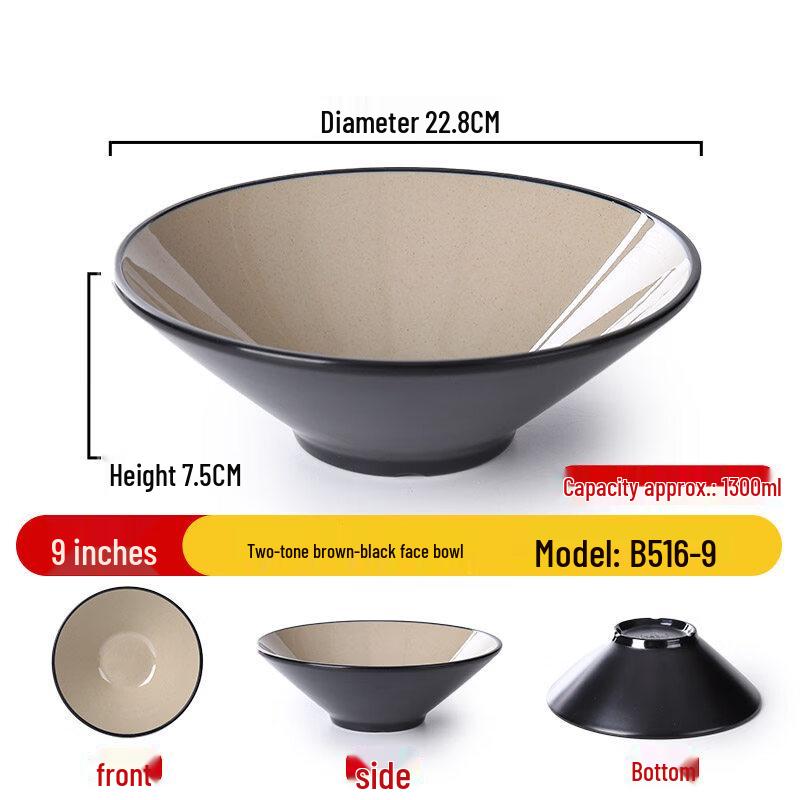 Commercial Melamine Two-Tone Soup Bowl (2-pack)