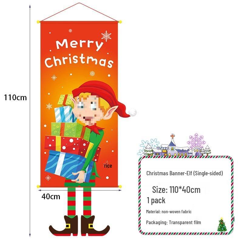 Large Base Christmas Tree Decoration with Santa, Reindeer, and Snowman Balloons for Kindergarten