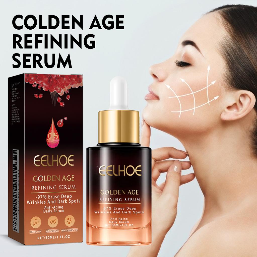 EELHOE Golden Age Refining Serum for Face Glowing Skin Tightening Anti Aging Moisturizing Facial Lifting Wrinkle Firming Serum