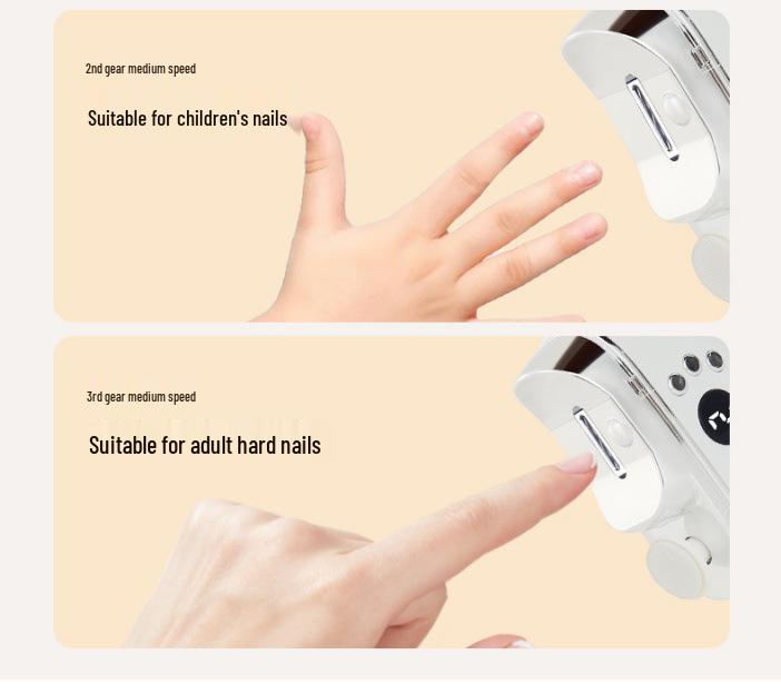 2-in-1 Baby Electric Nail Grinder & Anti-Pinch Clipper with Double-Head Smart Display & Multifunctional Scissors