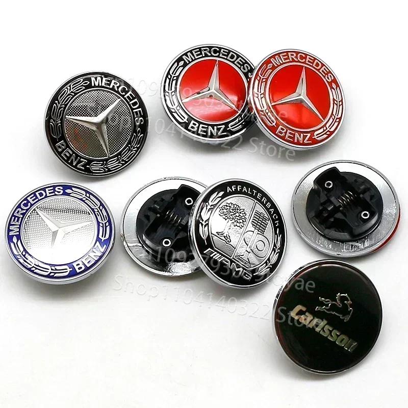 WUGL8 57mm Car Metal Flat Hood Emblem Front Badge Logo Sticker For Mercedes Benz W212 W213 W205 W177 W247 W176 CLS CLA CLK CLG GLS