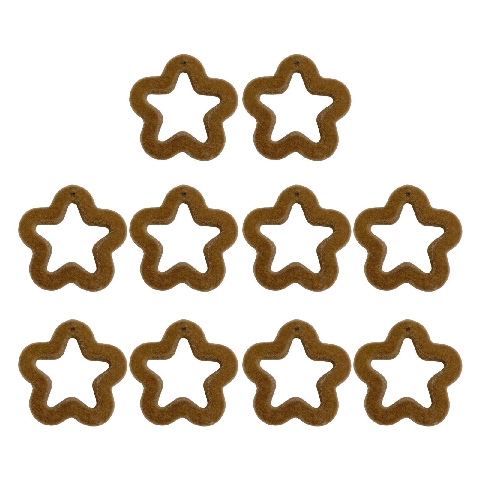 

10 шт./уп. Полые акриловые бусины в форме пятиконечной звезды, смешанные, для DIY, бусы для ожерелья, браслеты, материал для ювелирных изделий, аксессуары света кофе