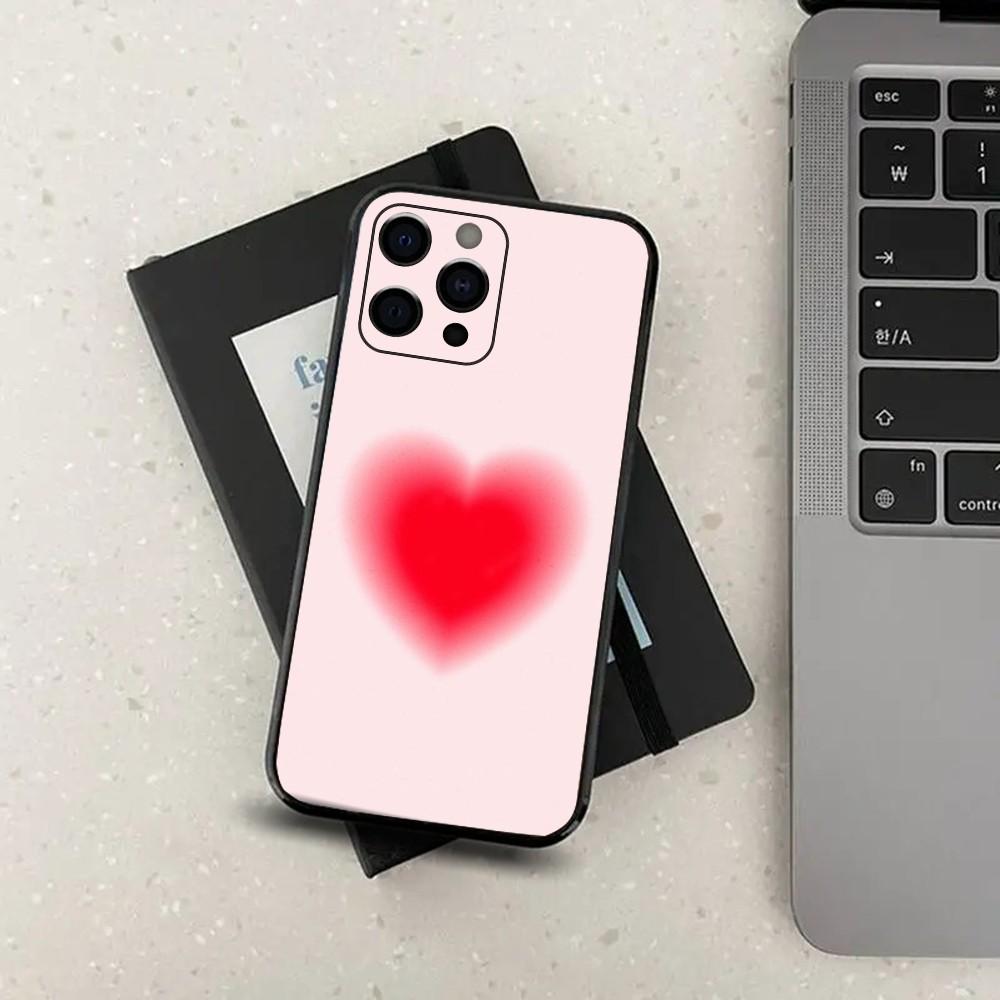 Cute Love pink Phone Case For Apple iPhone 15,14,13,12,11,Pro,X,XS,Max,XR,Plus,Mini Soft Black Cover