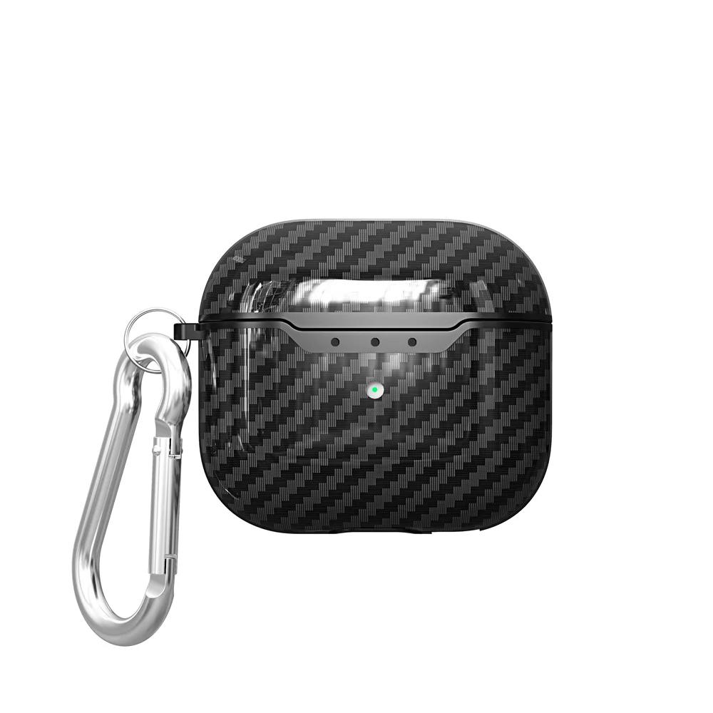 Business Carbon Fiber Pattern Earphone Cases For Airpods 4 3 1 Case Headphones Protective Case For Apple Airpods Pro 3 2 Covers