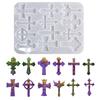 Epoxy Necklace Mold Cross Earring Combination Ornament Mold Resin Casting Pendant Mold Suitable for Diy Crafts