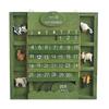 Creative Vintage Calendar 1Set Handmade Wooden Home Decoration Hanging Wall DIY Cute Animals Wooden Perpetual Wall Calendar