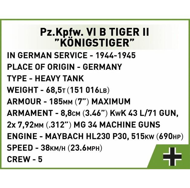 Конструктор пластиковый Cobi Historical Collection WWII Tiger II Konigstiger COBI-2732