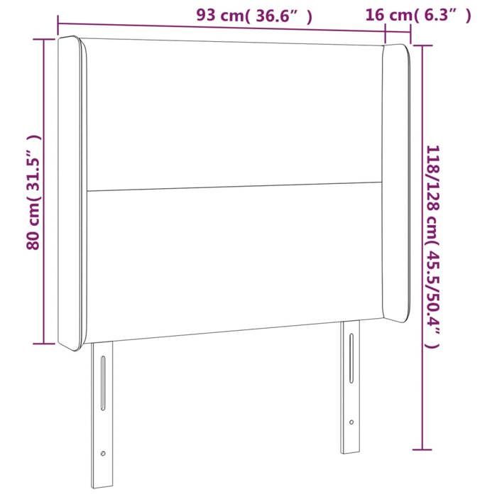 VidaXL LED Headboard Bedroom Furniture Single Bed Accessory Headboard Interior Black 3123806