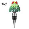 Christmas Wine Decor Bottle Stopper, Stainless Steel Reusable Cork, Decorative PVC Cartoon Snowman Corks Toppers Design, Airtight Sealing Plugs
