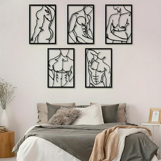 Temu Metal Man Silhouette Wall Hanging - Art Decoration