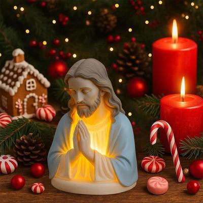 Christmas Praying Night Light ,Holiday Prayer Lamp, Table Ornament for Bedside