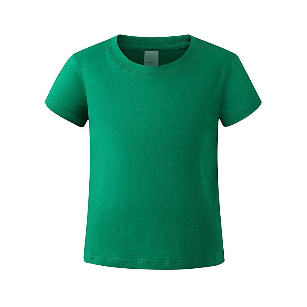 15-Color 200g Pure Cotton Short Sleeve T-Shirt for Boys and Girls, Toddler Baby Loose Fit Base Layer Design.