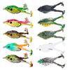 5Pcs Fishing Lures Soft Artificial Frogs Fishing Trout Fishing Lures Double Propellers Colorful Large Feet Swimbaits Set