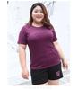 Women's Plus Size Quick-Dry Yoga & Fitness T-Shirt - Short Sleeve, Loose Fit, Summer Activewear