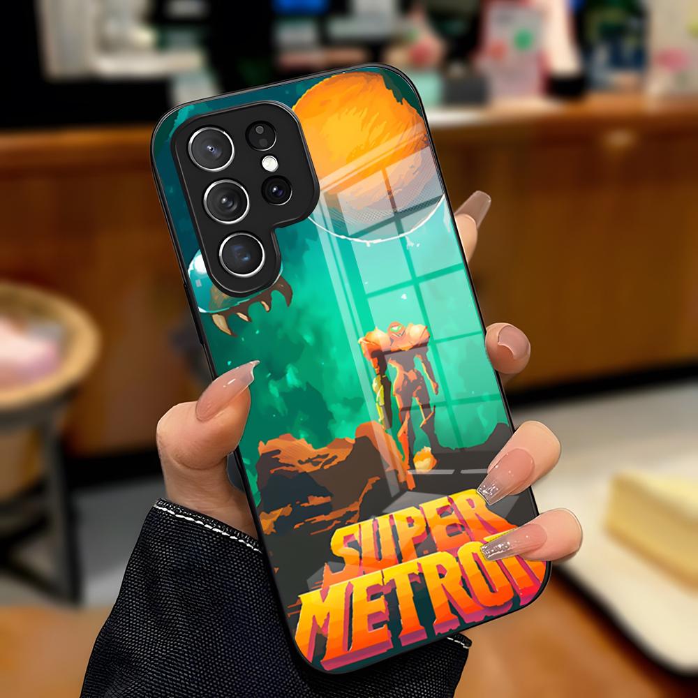 Game Metroid Phone Case For Samsung A25 A13 A33 5G A54 A36 A35 A56 A52 A14 Shockproof Glass Cover