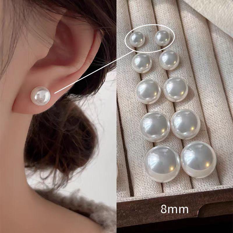 

Shi Jia 925 Silver Light Pearl Stud Earrings for Women - Elegant and Luxurious 2025 Niche Accessory