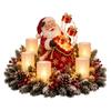 Flameless Christmas Table Decor, Warm Shimmering Candlelight Centerpiece for Holiday Party and Home