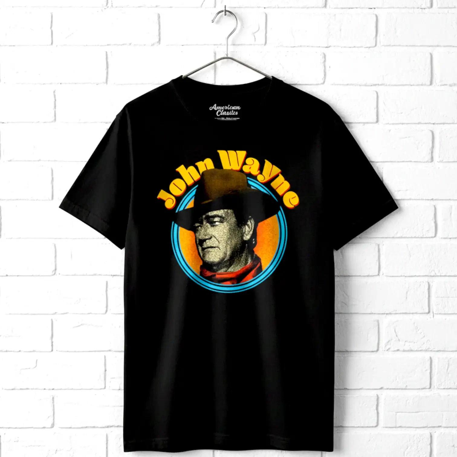 John Wayne Retro 70 s Circle Men s T Shirt L