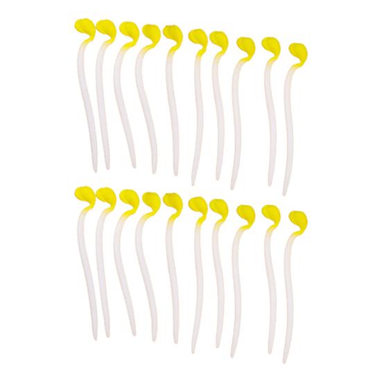 

20 шт. Игрушка-антистресс в виде ростка фасоли, для подростков и взрослых, имитация ростка фасоли, эластичная сенсорная игрушка, мягкая термопластичная резина, успокаивающая игрушка-антистресс в виде ростка фасоли жёлтый