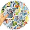 50PCS Cute Cartoon Parrot Graffiti Stickers Waterproof Vinyl Decals for Guitar Notebook Luggage DIY Decoration